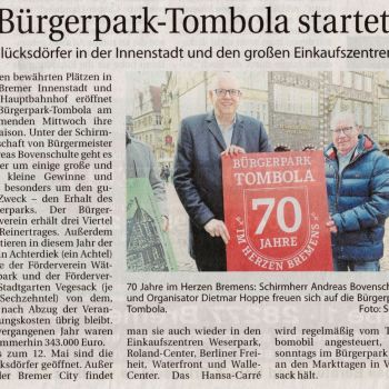 Die Bürgerpark-Tombola im Weser Report