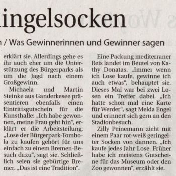 Die Bürgerpark-Tombola im Weser Report